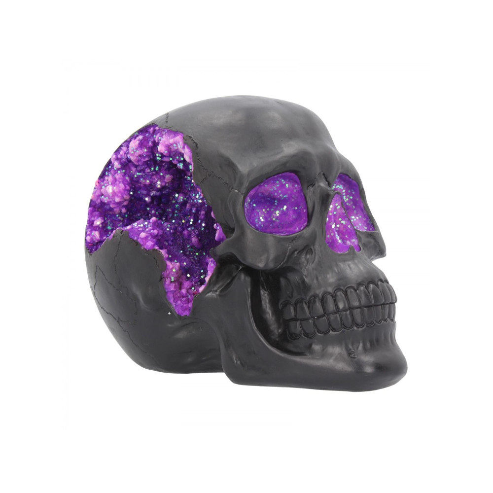 Nemesis Now - Geode Figurine - Crâne - Noir/Violet